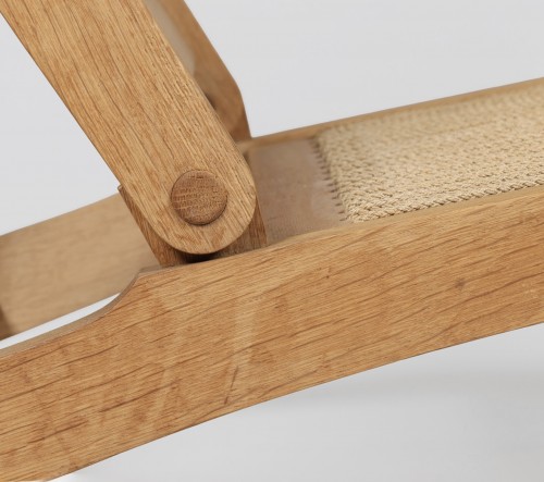 20th century - Oak heater armchair.