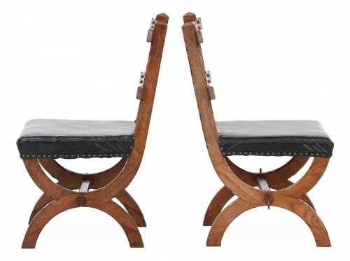 Paire de chaises - Sièges Style Art nouveau