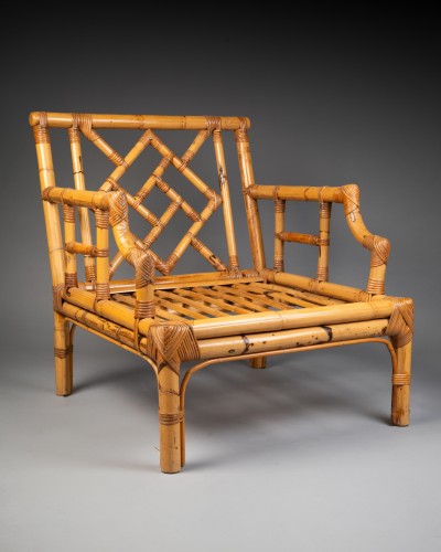 Paire de fauteuils en bambou. - Seating Style 50