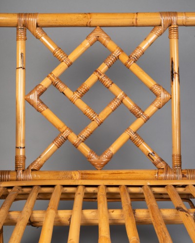 Seating  - Paire de fauteuils en bambou.