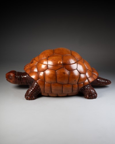 Curiosities  - Carved wooden turtle forming bar