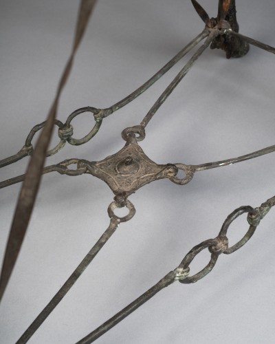 Table en bronze patiné vert - Années 50-60