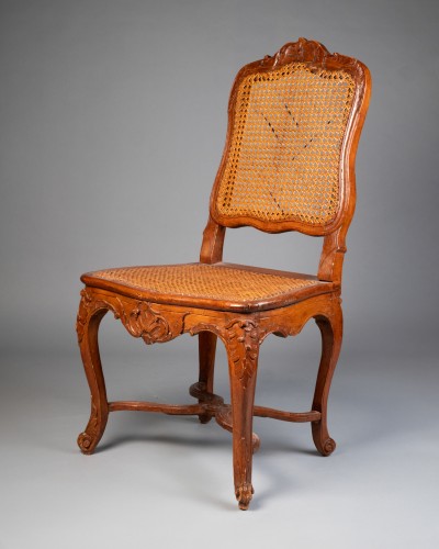 18th century - Pair of canned chairs