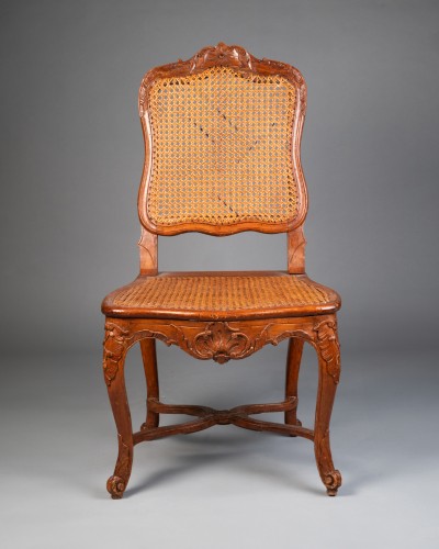 Louis XV - Pair of canned chairs
