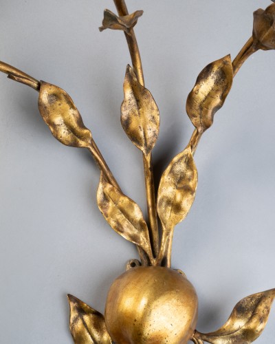 Lighting  - Pair of gold metal appliques