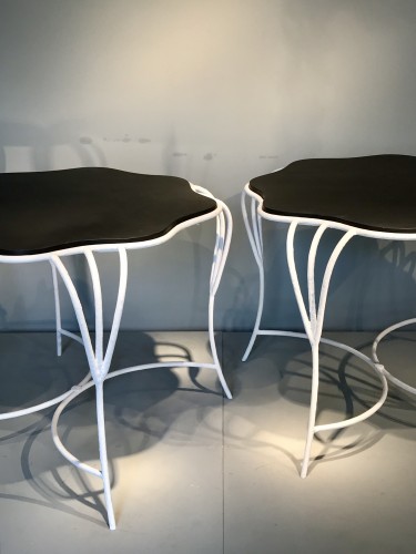 Furniture  - Pair of wrought iron tables