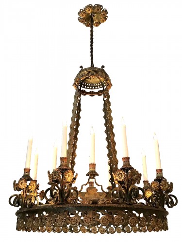 Wrought iron chandelier