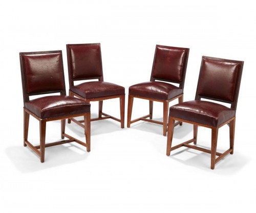 Four leather chairs