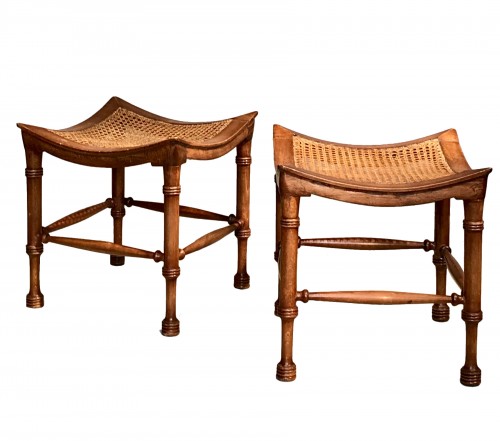 Pair of neo-egyptian stools.