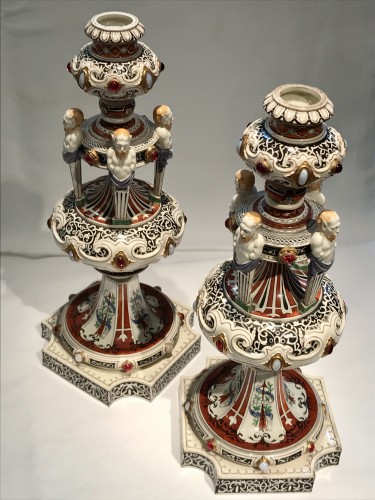 Pair of Worcester candelabra - Napoléon III