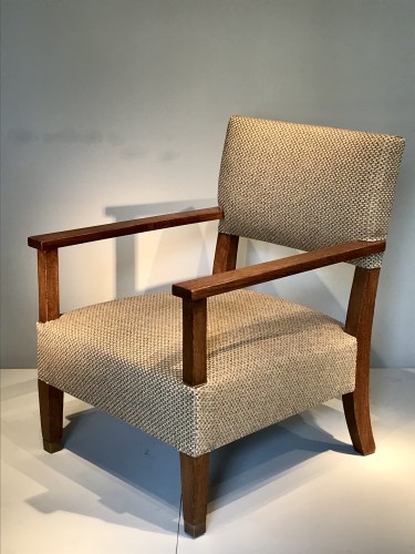 Seating  - Paire de fauteuils en chêne 1930 - André Devêche