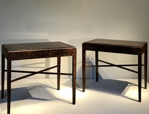 Antiquités - Paire de tables de chevet - Renzo Mongiardino (1916-1998)