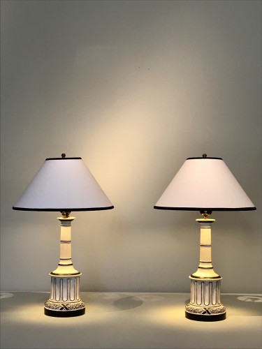 20th century - Pair of lamps by Madeleine Castaing