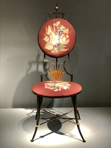 Chaise par Gilbert Poillerat - Sièges Style Années 50-60