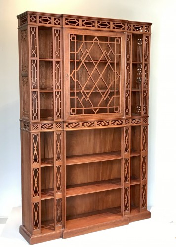 Mobilier Bibliothéque, vitrine - Paire de vitrines Anglaises dans le goût néo-chinois