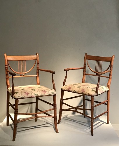 Ensemble de sièges faux-bambou - Sièges Style Années 50-60