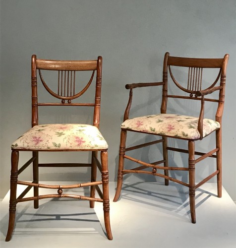 Sièges Chaise - Ensemble de sièges faux-bambou