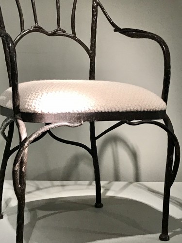 Sièges Fauteuil & Bergère - Série de quatre fauteuils en fer noirci