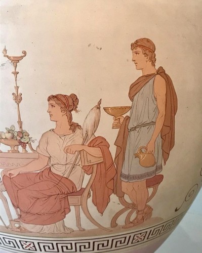 Grand vase en céramique néo-Grec - Objet de décoration Style Napoléon III
