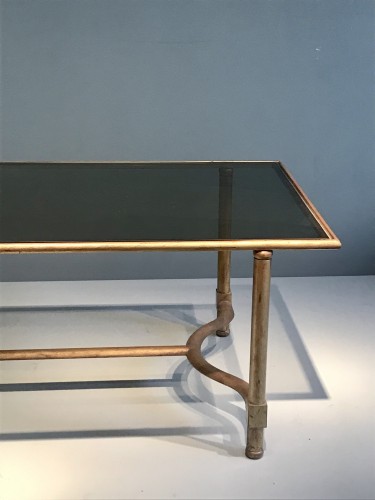Table basse en laiton doré - Mobilier Style Années 50-60