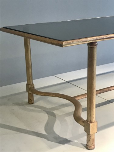 20th century - Coffee table in golden brass