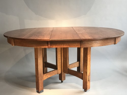 Arts &amp; Crafts oak table - Art Déco