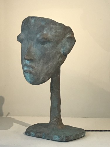  - Lampe masque en bronze de Garouste et Bonetti