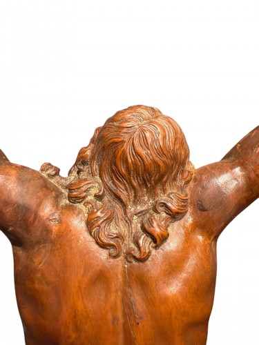 Grand Corpus Christi en buis sculpté - Italie 17e siècle - Art sacré, objets religieux Style 