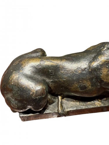 Pair of patinated cast-iron lions, Grand Tour souvenir– Italy 19th century - 