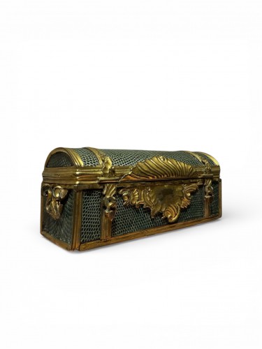 Small Rectangular Gilt Bronze Box, France 18th C.