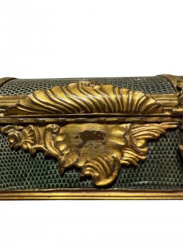 Objects of Vertu  - Small Rectangular Gilt Bronze Box, France 18th C.