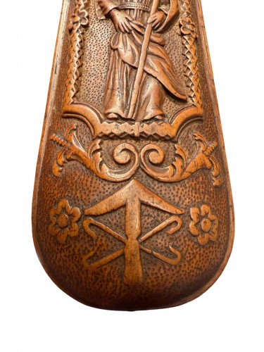 Curiosities  - Boxwood Tobacco Grater - Netherlands France Late 17th early 18th Century