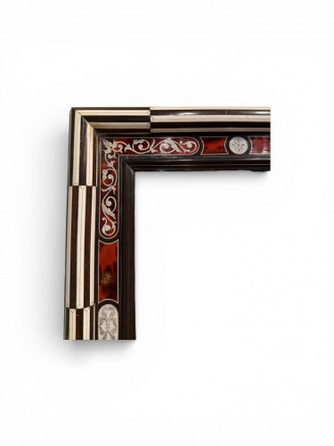 Baroque-style Frame With Ebony, Bone And Tortoiseshell- Italy 19th century - Mirrors, Trumeau Style Louis XIV