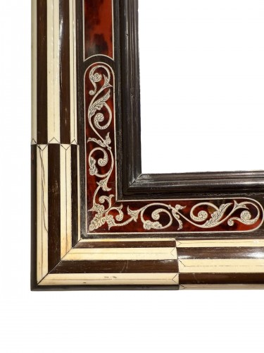 Baroque-style Frame With Ebony, Bone And Tortoiseshell- Italy 19th century - Louis XIV
