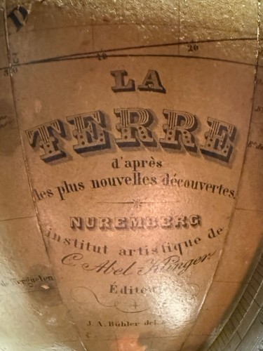  - Globe Terrestrial C. Abel Klinger, Nuremberg - J.A Bühler Circa. 1848-1855