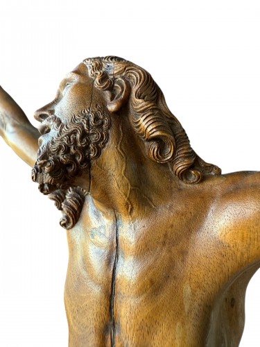 Art sacré, objets religieux  - Figure de Christ ‘Corpus Christi’ en buis - Italie -17e siècle