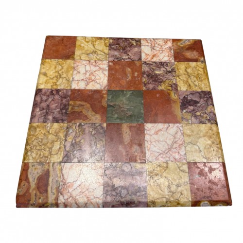 Objets de Curiosité  - Collection de 4 Plaques en marqueterie de marbre ‘Grand tour’ - Italie 19e siècle