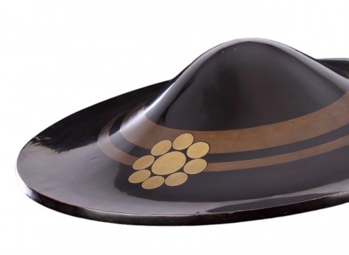 Chapeau d’armes du samuraï ‘Jingasa’ du Hosokawa clan- période Edo - Arts d