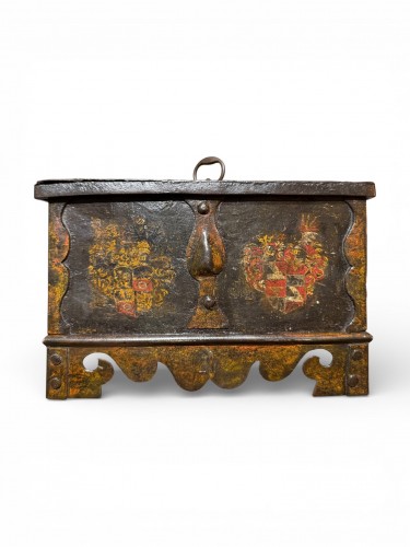 Petit coffre en fer forgé Nuremberg - Allemagne début 17e siècle - Bergmans Scott Fine Arts