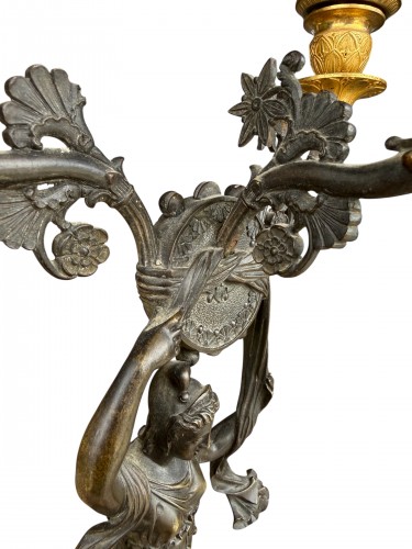 Paire de candélabres en bronze doré - Époque empire - Bergmans Scott Fine Arts