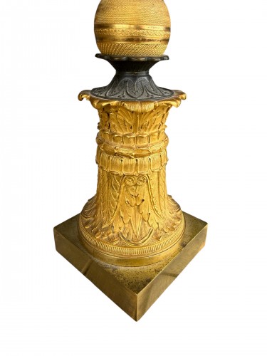Paire de candélabres en bronze doré - Époque empire - Empire