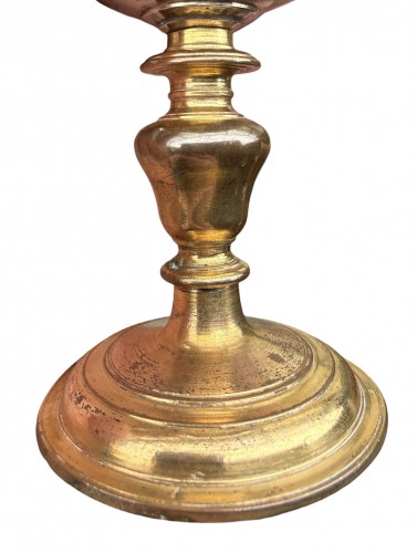 Small Silver gilt Ciborium with Gilt Copper Foot - 17th century - Religious Antiques Style Louis XIV