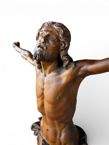 Figure de Christ ‘Corpus Christi’ en buis - Flandre 17e siècle - Art sacré, objets religieux Style Renaissance