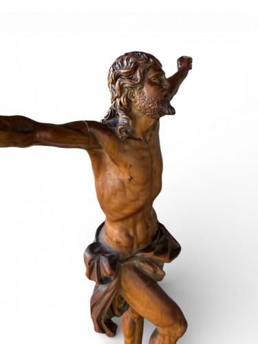 Art sacré, objets religieux  - Figure de Christ ‘Corpus Christi’ en buis - Flandre 17e siècle