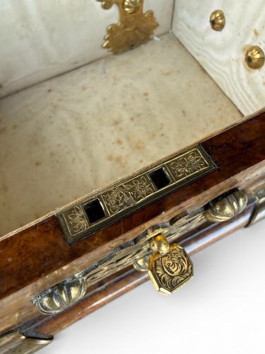 Coffre colonial à Sirih en Amboyna en bronze doré (VOC) - Batavia 18e siècle - 