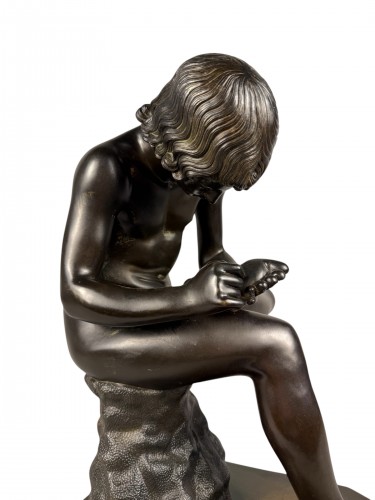 XIXe siècle - Grand bronze de Spinario Souvenir de Grand-Tour - Italie  19e siècle
