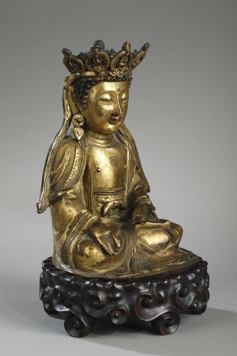 Statuette de Bodhisattva en bronze doré - 1600/1640 - Arts d