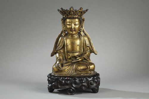 Statuette de Bodhisattva en bronze doré - 1600/1640 - Bertrand de Lavergne