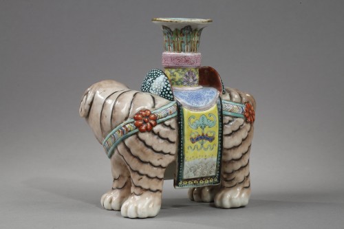 Statuette représentant un éléphant porte baguette - Chine 19e siècle - Bertrand de Lavergne