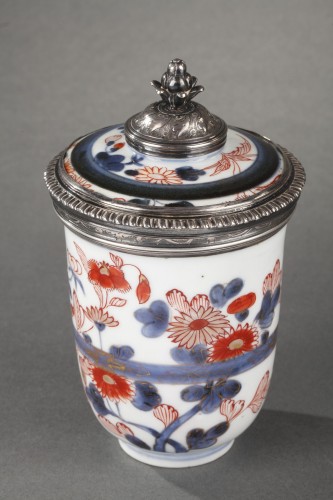 Gobelet couvert Japon vers 1700 - Monture en argent 18e - Arts d